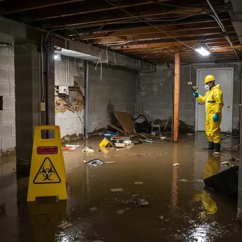 Flooded Basement Electrical Hazard in Shelbina, MO Property